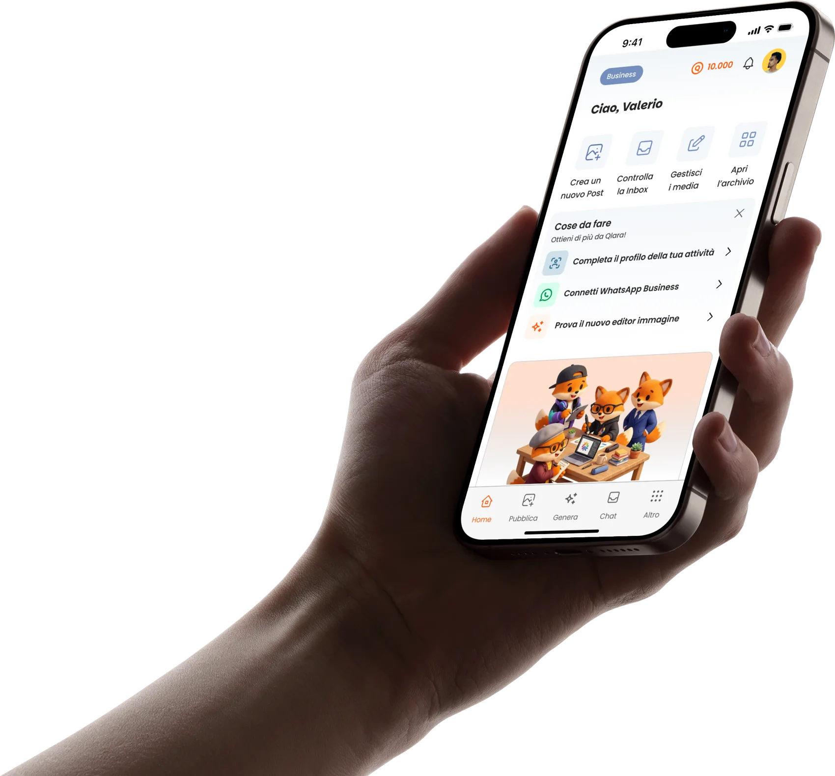 L'app Qlara su smartphone